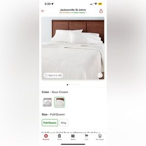 Full/queen solid texture bed comforter